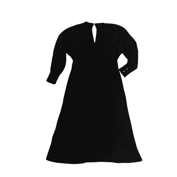 MNG Mango Black Long‑Sleeve Maxi Dress – Size XL – Elegant + Minimalist - Picture 2 of 9